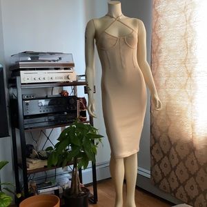 New with Tags Bustier Bodycon Midi Dress